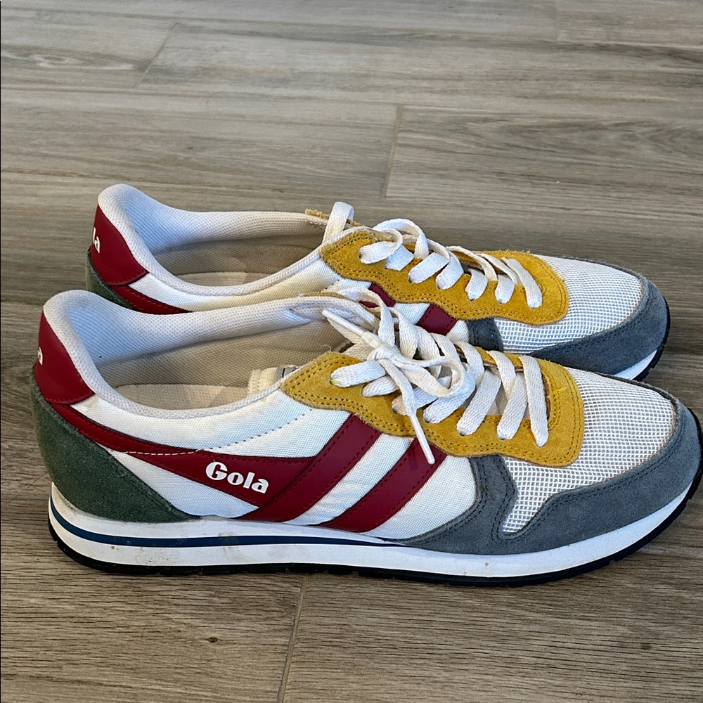 Gola Men's Red, Yellow, and Gray Sneakers